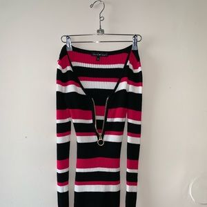 STRIPPED BODYCON DRESS